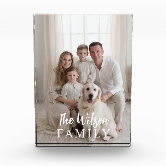 Personalized Name Family Photo Fotoblokken (Voorkant)