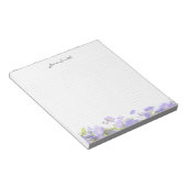 Personalized name floral aesthetic dot Grid Notitieblok (Schuin)
