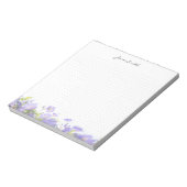 Personalized name floral aesthetic dot Grid Notitieblok (Linkerzijde)