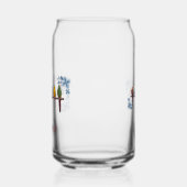 Personalized name floral birds blikvorm glas (Links)