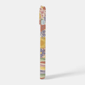 Personalized Name Floral Stripe Phone Case iPhone 15 Case (Linkerkant)