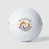 Personalized Name Fox Golfballen (Voorkant)