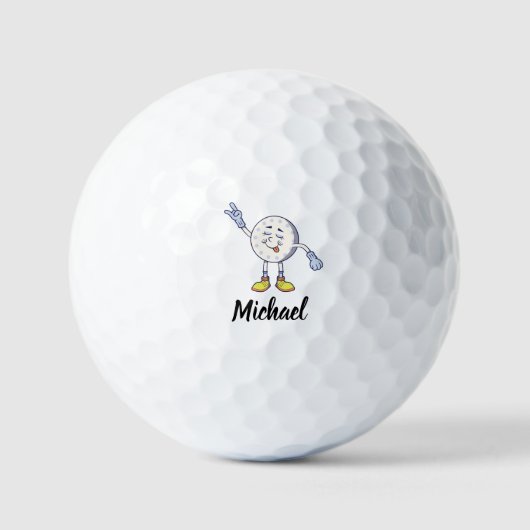 Personalized name funny Golf Balls Golfballen (Voorkant)