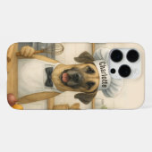 Personalized Name Funny Great Dane Dog Chef iPhone Hoesje (Achterkant horizontaal)