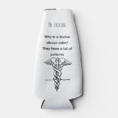 Personalized Name funny puns minimalist doctor Flesjeskoeler (Voorkant)