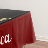 Personalized name gold rainbow and black tafelkleed (Voorbeeld)