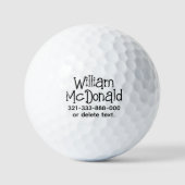 Personalized Name Golf Ball Template DISTRESSED 14 Golfballen (Voorkant)