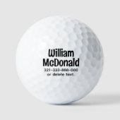 Personalized Name Golf Balls Template FUN RETRO 26 Golfballen (Voorkant)