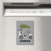 Personalized Name Golfer Christmas Golf Cart Xmas  Magneet (Insitu (Vaatwasser))