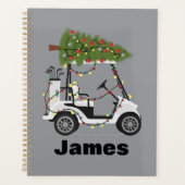 Personalized Name Golfer Christmas Golf Cart Xmas  Planner (Voorkant)