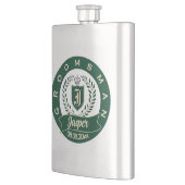Personalized Name Groomsman Wedding Date Heraldic Flacon (Links)