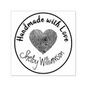 Personalized Name Handmade with Love Heart Zelfinktende Stempel (Design)