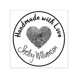 Personalized Name Handmade with Love Heart Zelfinktende Stempel