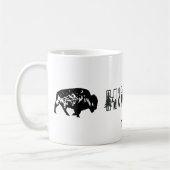 Personalized Name Hiker Nature Buffalo B&W Koffiemok (Links)
