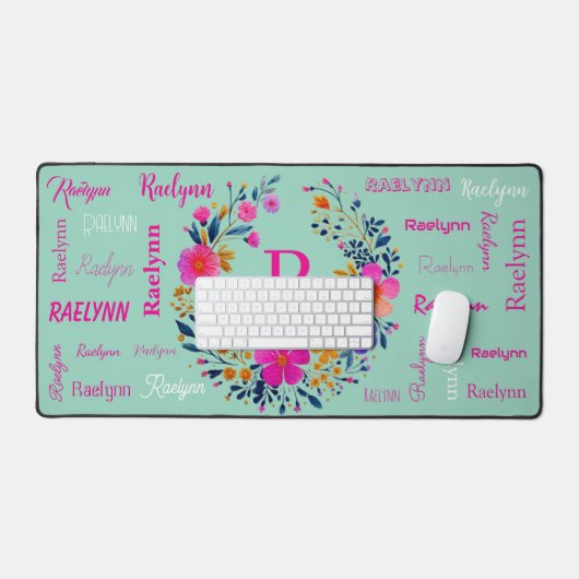 Personalized Name Initial Add Your Name Bureaumat (Keyboard & Muis)