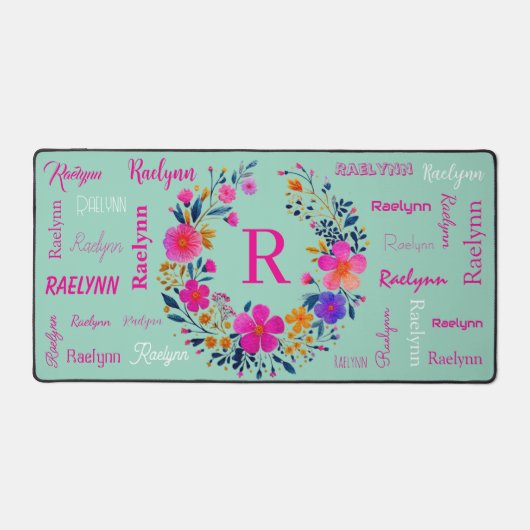 Personalized Name Initial Add Your Name Bureaumat (Voorkant)