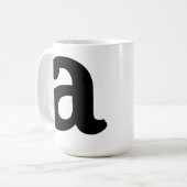 Personalized Name Initial Stylish Modern Minimal  Koffiemok (Voorkant links)