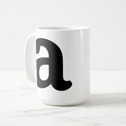 Personalized Name Initial Stylish Modern Minimal  Koffiemok (Voorkant links)