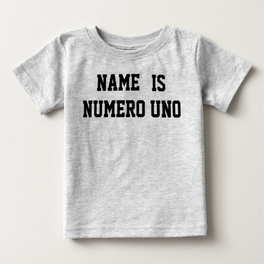Personalized Name Is Numero Uno (Voorkant)