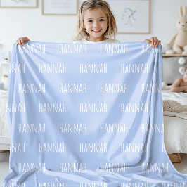 Personalized Name Kids Blanket for Girls and Boys Fleece Deken