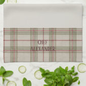 Personalized Name Kitchen Tea Towel - White Theedoek (Gevouwen)