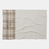 Personalized Name Kitchen Tea Towel - White Theedoek (Horizontaal)