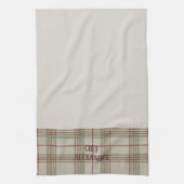 Personalized Name Kitchen Tea Towel - White Theedoek (Verticaal)