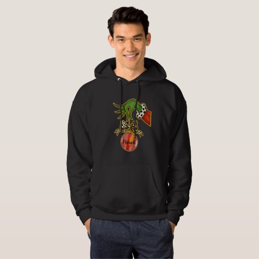 personalized Name Leopard Bow Parrot Ornament Hoodie (Voorkant volledig)