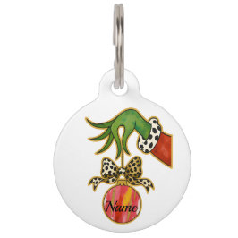 personalized Name Leopard Bow Parrot Ornament Huisdierpenning