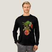 personalized Name Leopard Bow Parrot Ornament Tri-Blend Shirt (Voorkant)