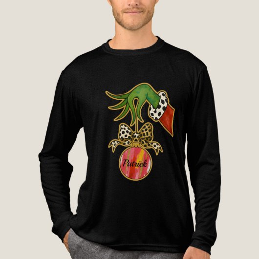 personalized Name Leopard Bow Parrot Ornament Tri-Blend Shirt (Voorkant volledig)