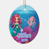 Personalized Name Mermaid Child Ornament (Rechts)