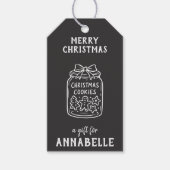 Personalized Name Merry Christmas Cookies Cadeaulabel (Voorkant)