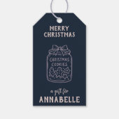 Personalized Name Merry Christmas Cookies Cadeaulabel (Voorkant)
