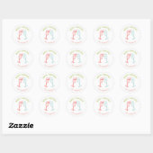 Personalized Name Merry Christmas Drink Ronde Sticker (Vel)