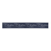 Personalized Name Merry Christmas Elegant Script Grosgrain Lint (Voorkant)