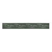 Personalized Name Merry Christmas Elegant Script Grosgrain Lint (Voorkant)