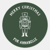 Personalized Name Merry Christmas Prince Ronde Sticker (Voorkant)