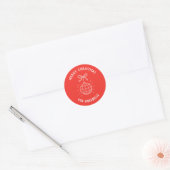 Personalized Name Merry Christmas Ronde Sticker (Envelop)