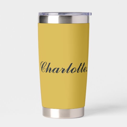 Personalized Name Metallic Gold Custom Geïsoleerde Drinkbeker (Links)