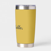 Personalized Name Metallic Gold Custom Geïsoleerde Drinkbeker (Achterkant)
