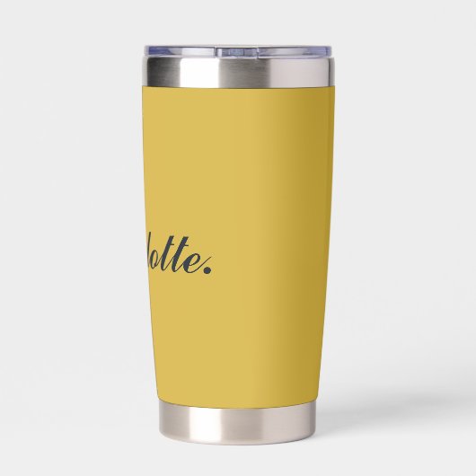 Personalized Name Metallic Gold Custom Geïsoleerde Drinkbeker (Achterkant)