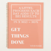PERSONALIZED NAME MODERN MINIMAL GET THINGS DONE PLANNER (Voorkant)