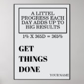 PERSONALIZED NAME MODERN MINIMAL GET THINGS DONE  POSTER (Voorkant)