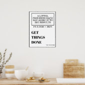 PERSONALIZED NAME MODERN MINIMAL GET THINGS DONE POSTER (Keuken)