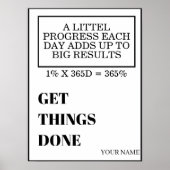 PERSONALIZED NAME MODERN MINIMAL GET THINGS DONE  POSTER (Voorkant)