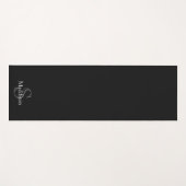Personalized Name Monogram Black Charcoal Gray Yogamat (Voorkant (horizontaal))