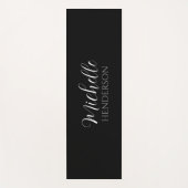 Personalized Name Monogram Black Yogamat (Voorkant)