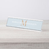 Personalized Name Monogram Bureau Naambordje (Voorkant)