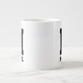 Personalized name monogram extra breed grote koffiekop (Voorkant)